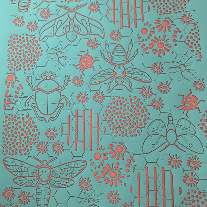 Silk Screen June Bugs Stencil For Polymer Clay - Create Along 