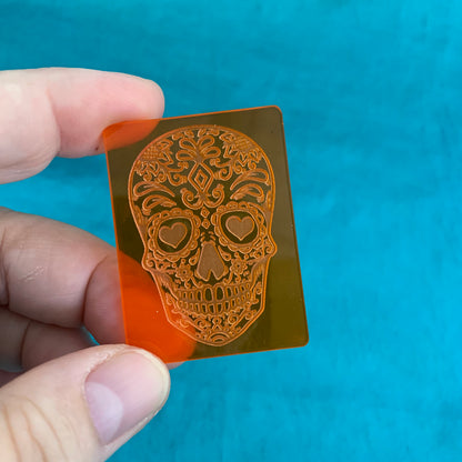 Sugar Skulls Deco Disc stamps texture polymer clay art jewelry mixed-media - Polymer Clay TV tutorial and supplies