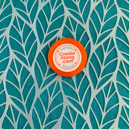 Bay Leaves Leaf Mylar Stencil texture sheet for polymer clay - Create Along 