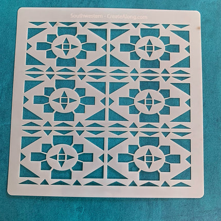 Southwestern Native design Mylar Stencil great for Polymer Clay Art Jewelry Mixed Media - Create Along 