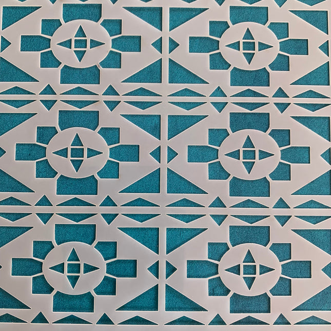 Southwestern Native design Mylar Stencil great for Polymer Clay Art Jewelry Mixed Media - Create Along 