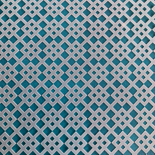 Checkered Blocks Checkers design Mylar Stencil texture sheets for polymer clay earrings art jewelry mixed media - Create Along 