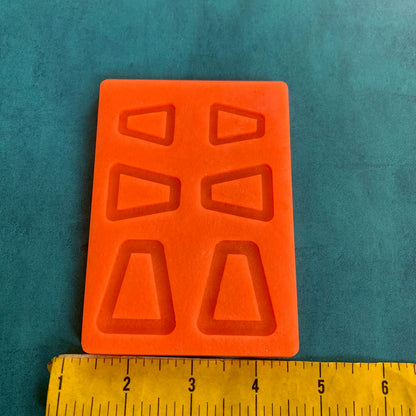 Rounded Corners with Hole Earring Jewelry Silicone Mold polymer clay tools and supplies - Create Along 