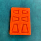 Rounded Corners with Hole Earring Jewelry Silicone Mold polymer clay tools and supplies