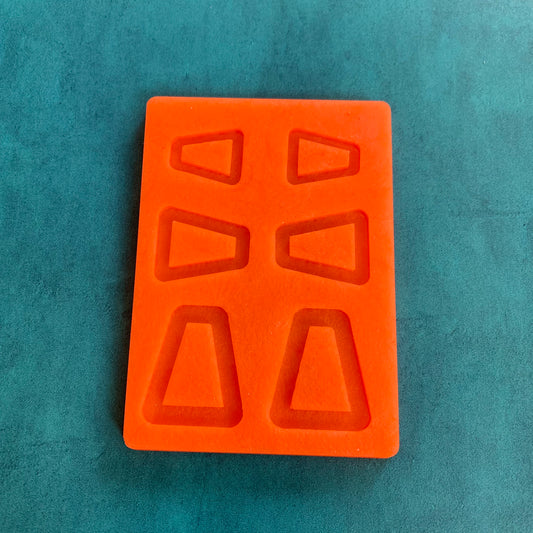 Rounded Corners with Hole Earring Jewelry Silicone Mold polymer clay tools and supplies