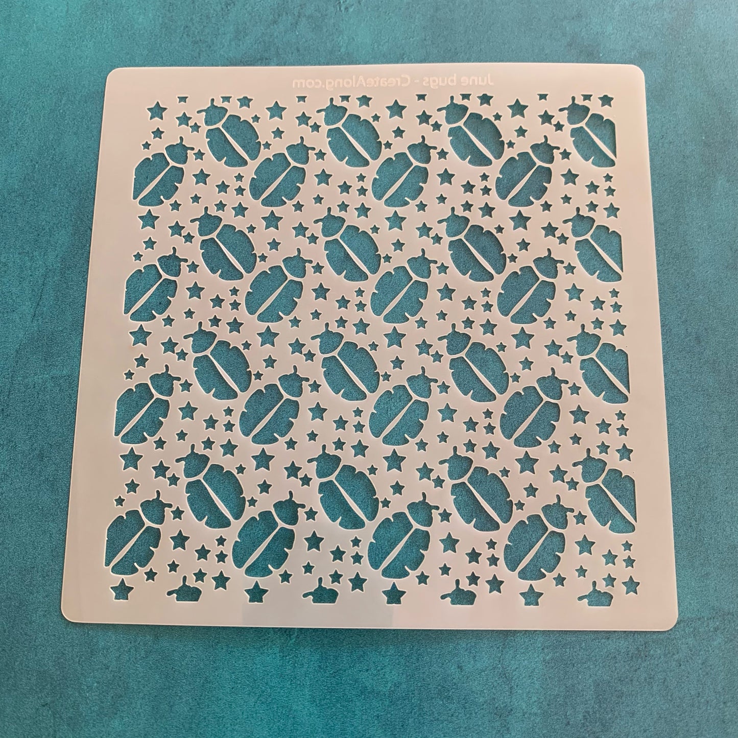 Lady bugs Ladybugs Mylar Stencil texture sheet for polymer clay earrings art jewelry mixed media