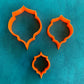 Moroccan Lantern Bohemian Graduated Set of 3 Jewelry Sized polymer clay Cutters