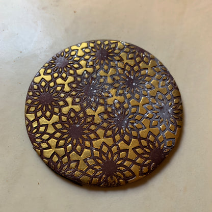 Coin Set #3 Round Mandala Stencils 6 patterns for polymer clay art jewelry mixed media - Create Along 