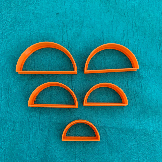 Semi Half Circle polymer clay cutter set jewelry earrings basics collar - Create Along 