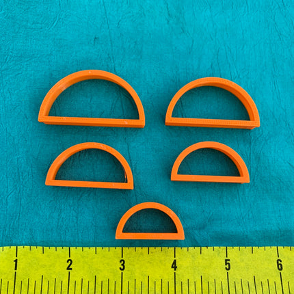 Semi Half Circle polymer clay cutter set jewelry earrings basics collar - Create Along 