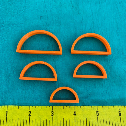 Semi Half Circle polymer clay cutter set jewelry earrings basics collar - Create Along 