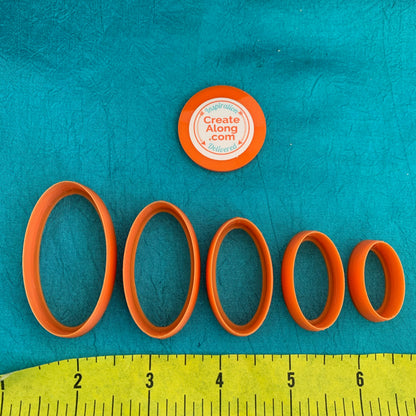 Oblong oval polymer clay cutter set basics - Create Along 