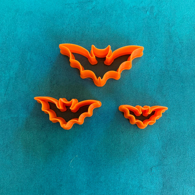 Fancy Flying Bats Polymer clay Cutter set for polymer art jewelry Halloween earring cutters - Create Along 