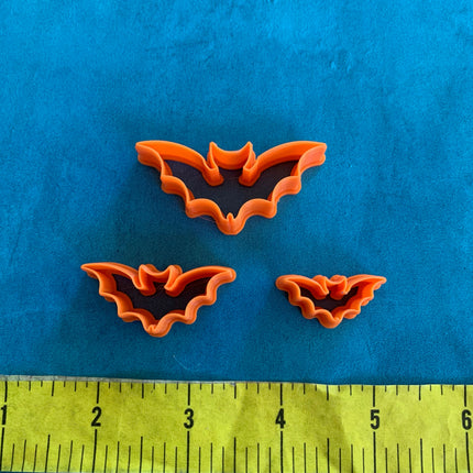 Fancy Flying Bats Polymer clay Cutter set for polymer art jewelry Halloween earring cutters - Create Along 