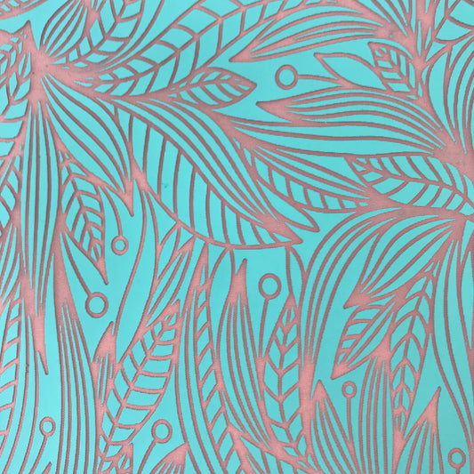 Silkscreen Stencil SLAB Leaves and Berries For Polymer Clay And Mixed Media Overall Design