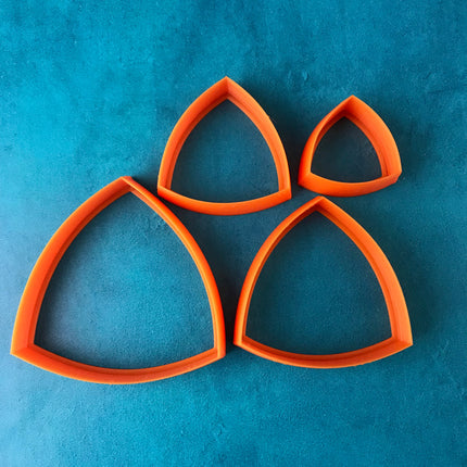 Rounded Pointy Triangles polymer clay Cutters set basics collar - Create Along 