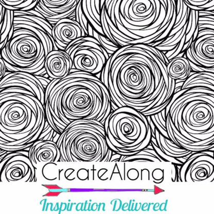Silkscreen Stencil Nouveau Roses Pattern Crafting, Polymer Clay + Mixed Media - Create Along 