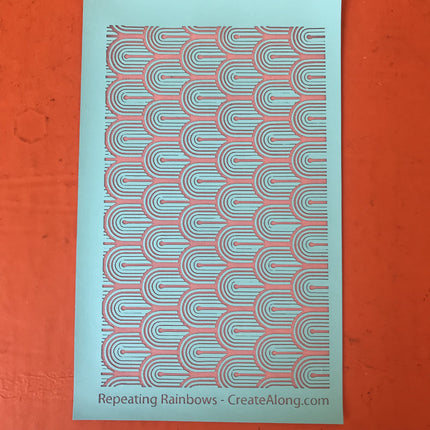 Repeating Rainbows Silkscreen For Crafting For Polymer Clay + Mixed Media