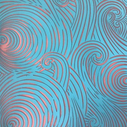 Ripples & Waves Beach Ocean Sea Silkscreen for Polymer Clay and Mixed Media - Create Along 