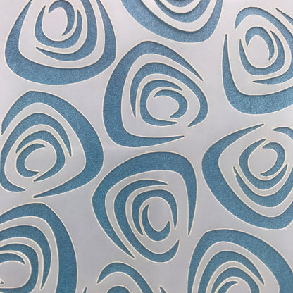 Rose Garden Mylar Stencil texture sheet for polymer clay - Create Along 