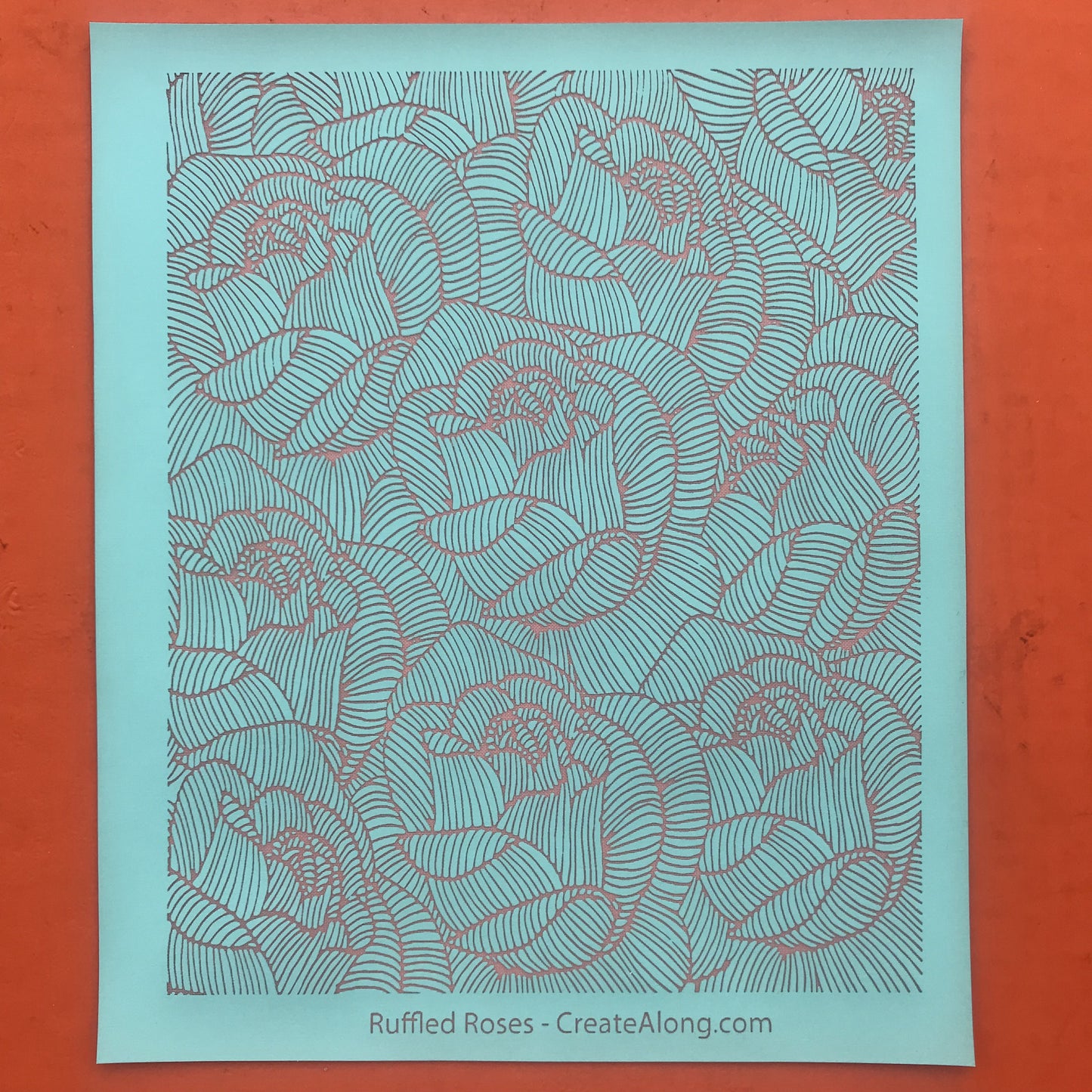 Ruffled Roses Silkscreen For Crafting Polymer Clay + Mixed Media