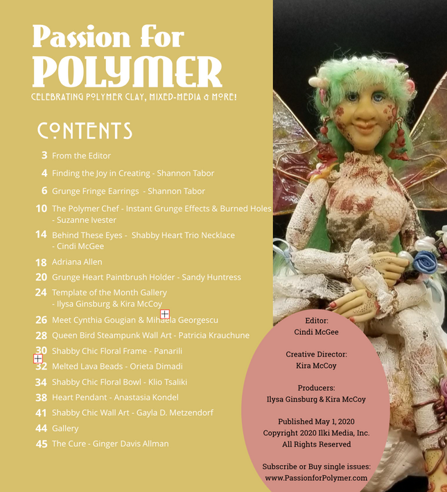 Shabby Chic DIGITAL May 2020 Passion for Polymer clay magazine- PDF download - Create Along 