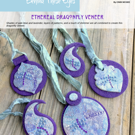 Dragonflies - DIGITAL June 2020 Passion for Polymer clay magazine- PDF download - Create Along 