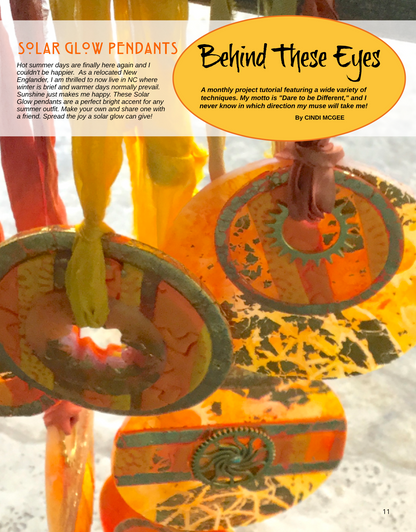 Celestial - DIGITAL July 2020 Passion for Polymer clay magazine- PDF download - Create Along 