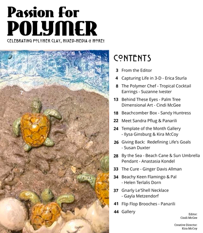 DIGITAL August 2020 Passion for Polymer clay magazine- PDF download - Create Along 