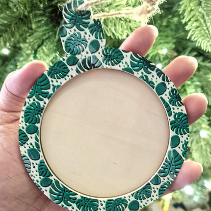 Silk Screen Monstera Leaves Stencil For Polymer Clay - Create Along 