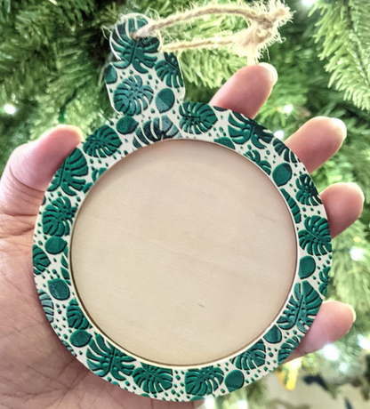 Silk Screen Monstera Leaves Stencil For Polymer Clay - Create Along 
