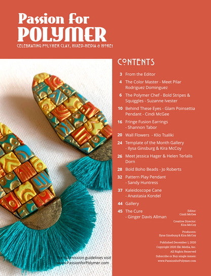 DIGITAL December 2020 Passion for Polymer clay magazine- PDF download - Create Along 