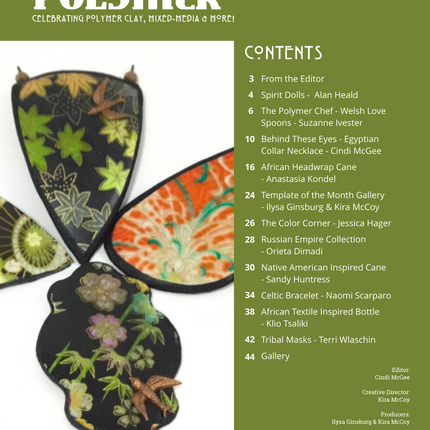 Ethnic Inspirations - DIGITAL March 2021 Passion for Polymer clay magazine- PDF download - Create Along 