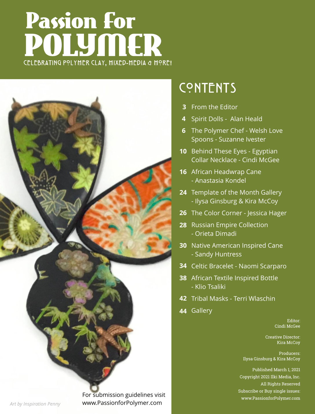 Ethnic Inspirations - DIGITAL March 2021 Passion for Polymer clay magazine- PDF download