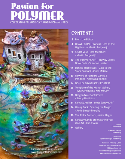 Fantasy Lands Passion for Polymer Clay magazine project book DIGITAL February 2021 Other Worlds - Create Along 