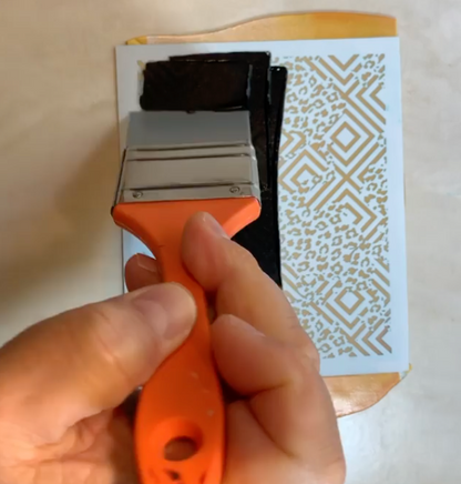 Squeegee Paintbrush Silicone Rubber Tool silk screen stencils paint acrylic - Create Along 