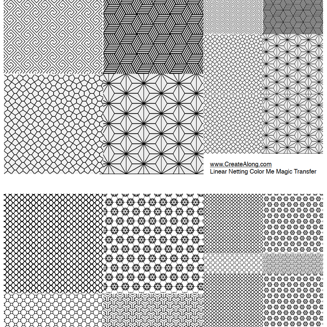 Digital Linear Netting Image Transfer PDF for creating images on raw polymer clay and for use with Magic Transfer Paper