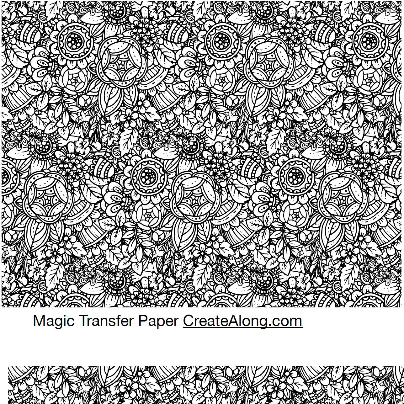 Digital April Flowers Image Transfer PDF for creating images on raw polymer clay and for use with Magic Transfer Paper