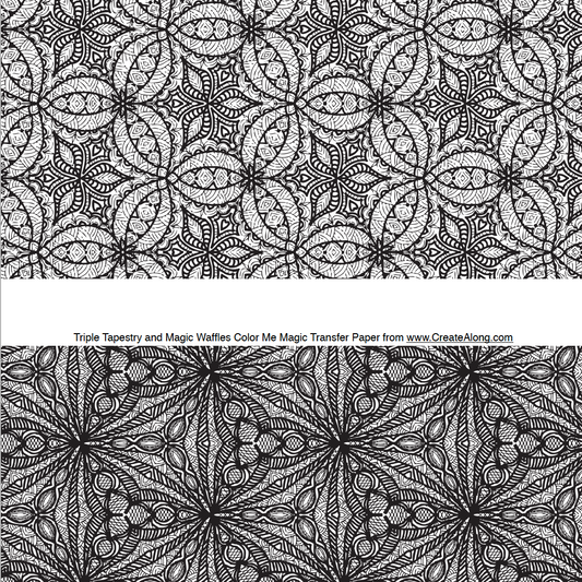 Digital Triple Tapestry & Magic Waffles Image Transfer PDF for creating images on raw polymer clay and for use with Magic Transfer Paper