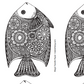 Digital Decorative Fish Transfer PDF for creating images on raw polymer clay and for use with Magic Transfer Paper