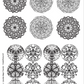 Digital Mandala Mania Image Transfer PDF for creating images on raw polymer clay and for use with Magic Transfer Paper