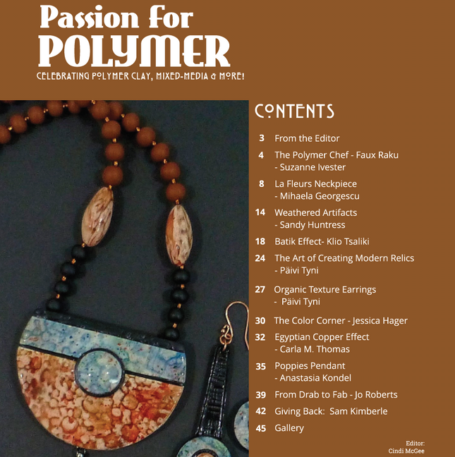 Surface Techniques - DIGITAL September 2021 Passion for Polymer clay magazine- PDF download - Create Along 