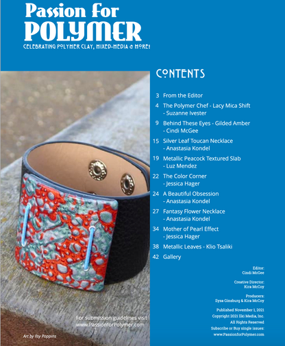 Metallic & Pearl Effect Tutorials Magazine: November 2021 Passion for Polymer Clay DIGITAL Downloadable PDF - Create Along 