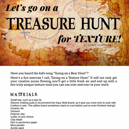 Texture Tutorials Magazine: March 2022 Passion for Polymer Clay DIGITAL Downloadable PDF - Create Along 