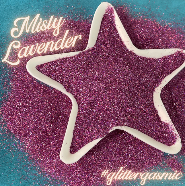 Misty Lavender Fine Glitter holo for pens candles earrings clay resin mugs slime tumblers nail art 2 oz - Create Along 