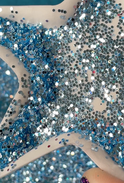 Shimmering Lights Blue Clear Reflective Glitter for pens candles earrings clay resin mugs slime tumblers nail art 2 oz - Create Along 
