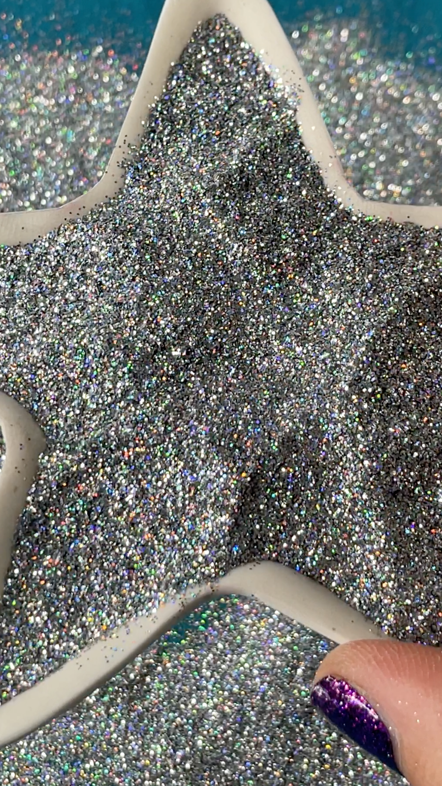 Super Silver ultra fine holographic Glitter for pens candles earrings clay resin mugs slime tumblers nail art 2 oz