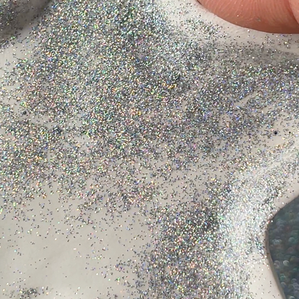 Super Silver Powder Fine holo Glitter for pens candles earrings clay resin mugs slime tumblers nail art 2 oz - Create Along 