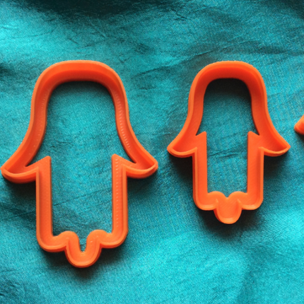 Hamsa Jewelry Sized set of 3 Hand of Fatima polymer clay Cutters - Create Along 