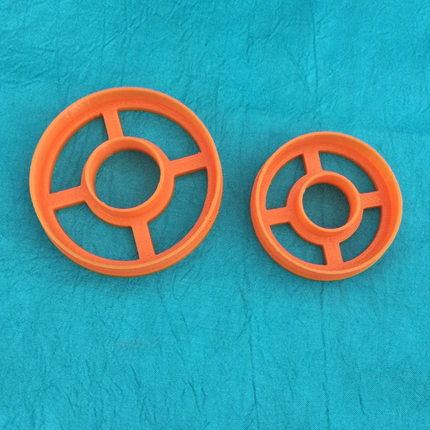 Circle Round donut center cut-out polymer clay cutter set basics Set of 2 - Create Along 